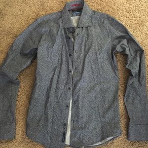 Denim & Flower Long Sleeve Button Down Shirt.